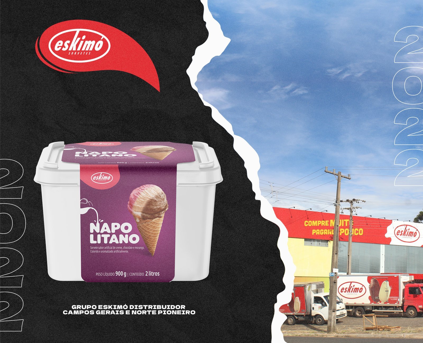 MOCKUP Eskimo Pote 2 Litros Napolitano 1